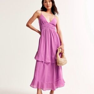Abercrombie & Fitch Lilac Maxi Dress